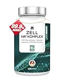 NAD+ Plus Zell NR+ Komplex 120 Kapseln mit Pterostilbene, Betain, Coenzym Q10 & Resveratrol NMN laborgeprüft in Deutschland produziert