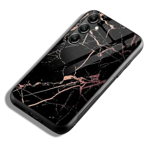 Image of COLORflow Back Cover Compatible with Samsung Galaxy A14 5G / 4G | Black Marble Golden | Shockproof TPU Bumper Cover with Camera Protection Back Cover