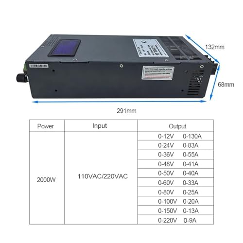 Alimentation à découpage réglable 2000W 220V transformateur tension variable - 2