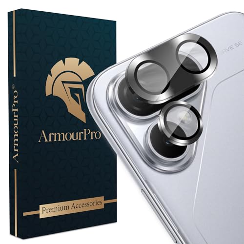 Image of ArmourPro Camera Lens Protector for Tecno Pova Curve 2 Tough HD Individual Aluminum Alloy Rings 9H Camera Cover, Scratch-Resistant,Camera Lens Protection| Black, 1 Pack