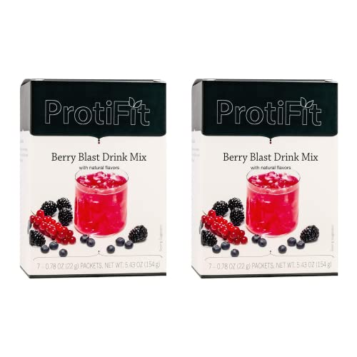 High Protein Berry Blast Fruit Drink 2 Pack, 15g Protein, Low Calorie, Sugar Free, Ideal Protein Compatible, 7 Servings Per Box, (2 Pack)