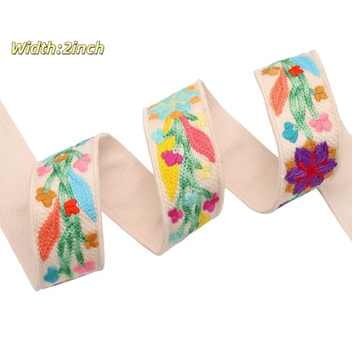 Image of Crochet Flower Purse Strap,Knit Wide Replacement Crossbody for Shoulder Strap Bag Adjustable 2inch Guitar Strap