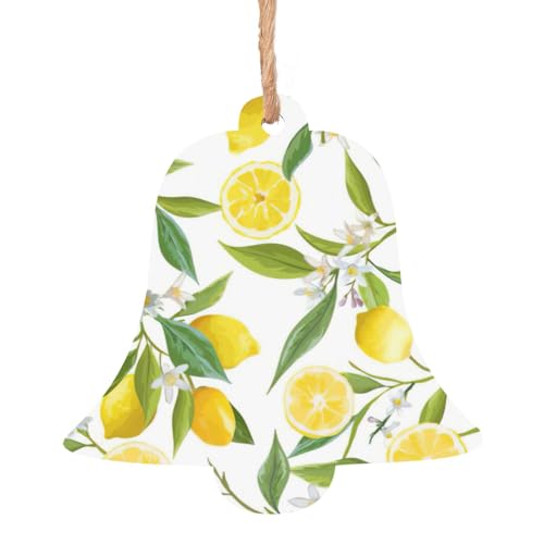 Decorazione da appendere in legno con limoni tropicali freschi per Natale Hree Decorazione Babbo Natale bambola in legno da appendere artigianato elfo forniture per feste