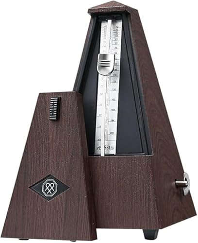 GuAiMeng メトロノーム 振り子メトロノーム 楽器演奏用 ピアノ試験用の機械式メトロノーム ポータブル ミニ機械式メトロノーム ギター、古筝、バイオリン、二胡、ユニバーサルビートリズム (チーク色)