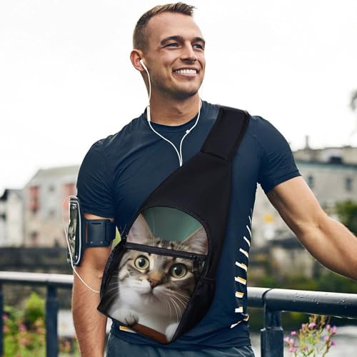 Mochila cruzada tipo sling para senderismo y uso casual miniatura 3