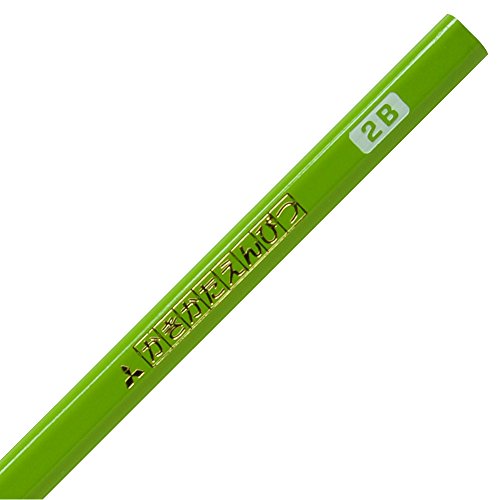 Lápiz Mitsubishi K45632B Triangular 2B Verde y Amarillo miniatura 3