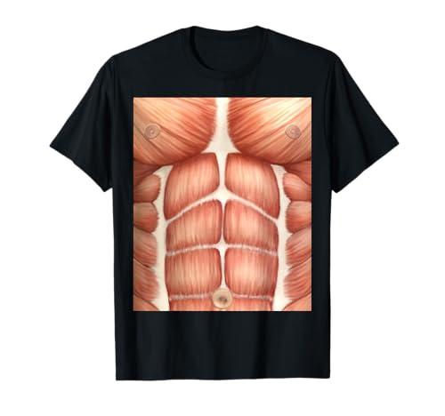 Chest Six Pack Abs Muscles Anatomy Costume T-Shirt