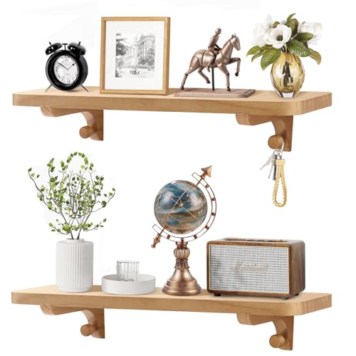 omedecal Wooden Floating Shelves for Wall, 22.6" W x 6"