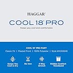 Haggar Men's Cool 18 Pro Classic Fit Pleat Front Hidden Expandable Waist Pant (Regular and Big & Tall Sizes) - Image 5