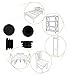 Uxcell s14031900am1309eu Round Tubing Tube Insert Caps Cover (Pack of 8)