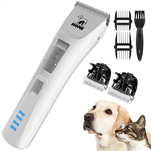 HICTOP Dog Grooming Clippers Kit Quiet Cordless Pet Electric Shaver for Thick Coats Small Dogs Pets