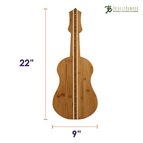 Totally Bamboo Ukulele Shaped Bamboo Serving Board, 22" By 9" #TOP4