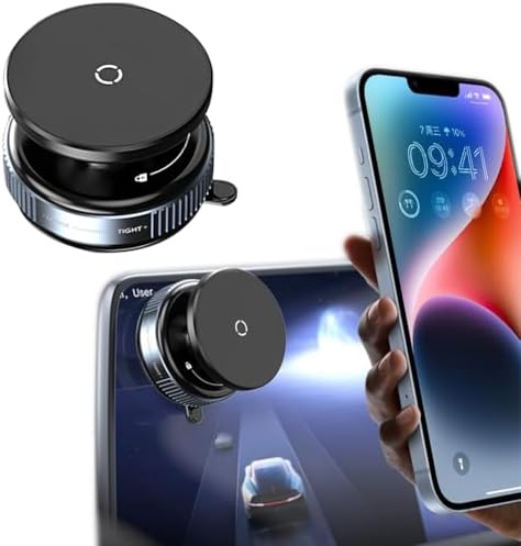 Vacuum Suction Cup Phone Mount - Strong Magnetic Holder For Car, Gym, Mirror, Shower, Adjustable Foldable Stand For IPhone & Android