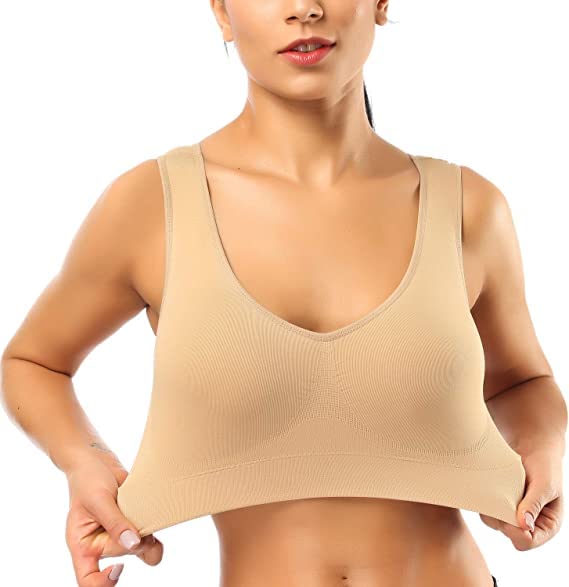 Image of Pack of 3 Girls Multicolor Non-Padded Wirefree Cotton Sports Bra AAJS14