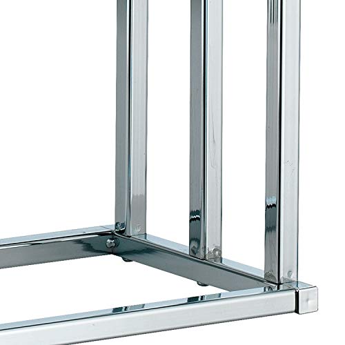 Mygift Silver Chrome Plated Metal Free Standing Towel Rack Stand With 3 Bars For Bathroom, Bedroom, Laundry Room, Blanket Rack #TOP4