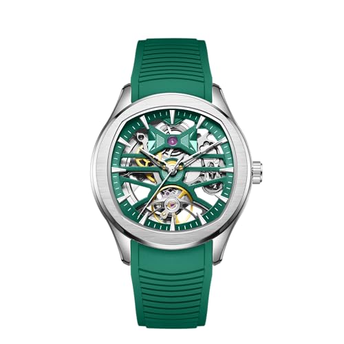 Image of ALIX AL2924 Automatic Mechanical Wrist Skeleton Stainless Steel Band Waterproof Luminous Analog Watches