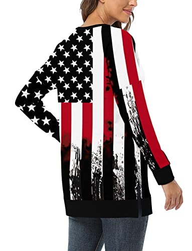 Bette Boutik Plus Size Sweaters Plus Size Tops For Women Long Sweatshirt For Women Long Womens Plus Size Sweatshirts Womens Long Sweatshirt National Flag 3X-Large #TOP3