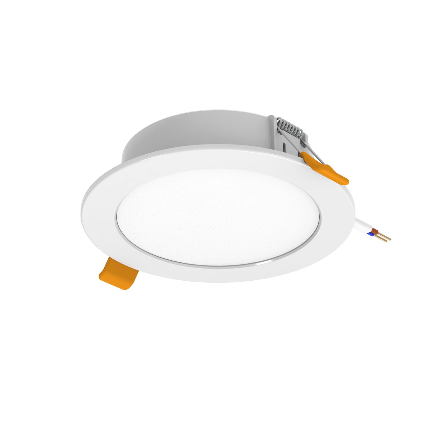 TRAXON LUXPOINT® Placa downlight LED - Filbert Circular 7W Luz Neutra 4000K 570Lm PS techo Empotrable Driver integrado, Corte techo Ø 90-95mm IP20 interior (Pack 2 und 7W 4000K)
