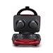 Gofreras electricas, Doble galleta tazón Gofreras Belga Para servir helado y fruta No se pegue Máquina muffins-rojo