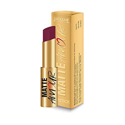 Jaquline USA Matte Amour Matte Lipstick Lightweight, Long-wear Lipsticks |Matte Finish, High Coverage,Highly Pigmented, Cruelty Free,Paraben Free,Vegan (3.5g Self Love 10)