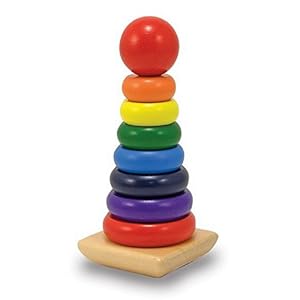 Melissa & Doug Regenboogstapelaar | Houten speelgoed | Educatief spel | Ontwikkelingsspeelgoed | Montessori | 3…