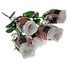 Patriotic flowers us flag memorial day 4th of july decor america veterans day one bouquet 7 stems red white blue  urban country home decor