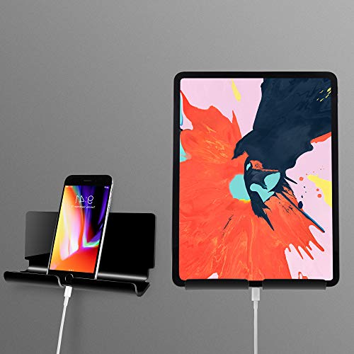 Txesign Adhesive Wall Tablet Holder Mount Stand For Tablet Smartphones Ereader Wall Holder Mount (Black) #TOP3