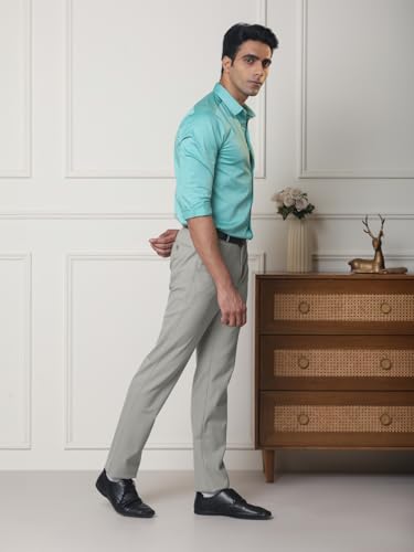 Image of SUBTRACT Slim-Fit Stretchable Lycra Formal Pants for Men with Flexible Waistband | Stylish Men's Wear Trousers for Office or Party |Dress Trouser Pant