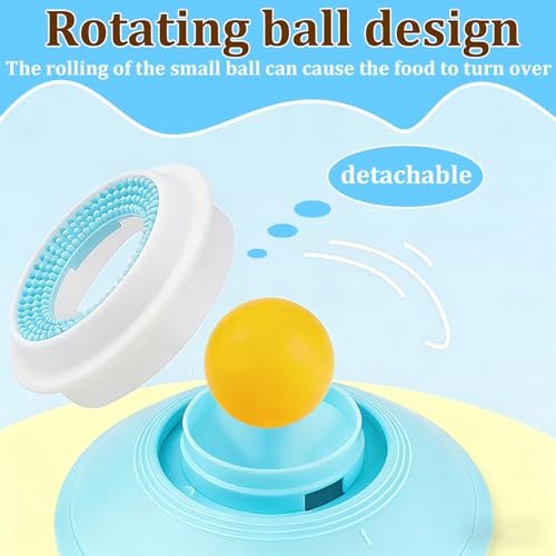 Schleckball Hund, Dog Licking Bowl, Schleckball für Hunde, Schleckkugel Hund, Leckspielzeug Hunds für Hunde und Katzen, Nonrutsch-Haustieranreicherungsspielzeug, Langeweile Reduzierer (blue2)