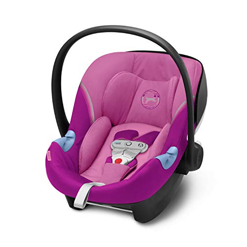 CYBEX Gold Portabebé Aton M i-Size, En contra de la marcha, Incluye SensorSafe, Para niños de 45 cm a 87 cm, Máximum 13 kg, Magnolia Pink