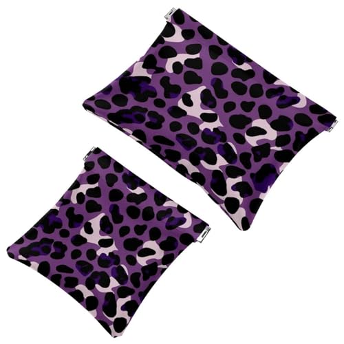 Viaggi leggeri: 2 pezzi Art Leopard Print-432 Shrapnel Bag - Rossetto & piccoli oggetti di stoccaggio Multicolore