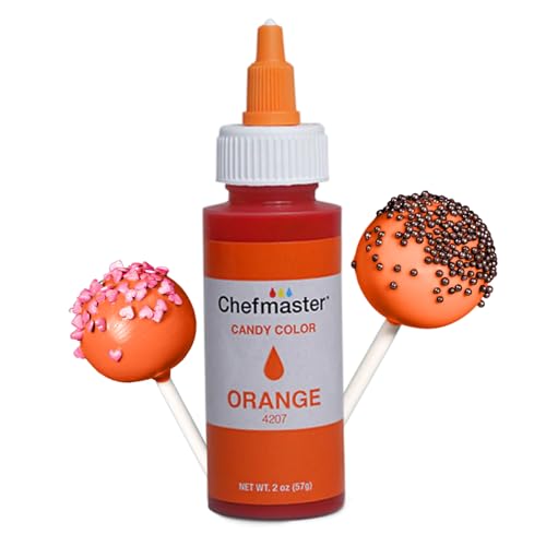 Chefmaster Orange Candy Color | True-Tone Shades | Oil-Based | Professional-Grade Dye | Easy-to-Use | 2 oz