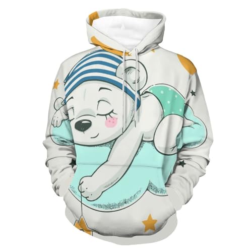 Pull ours en carton sweatshirt à capuche manche longue vêtement unisexe taille S