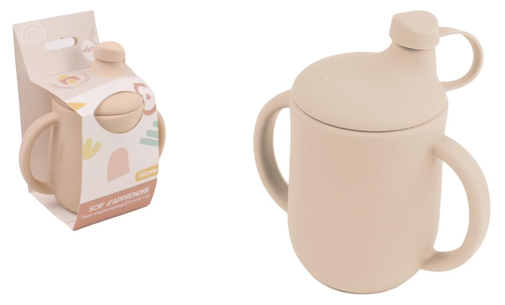 Gobelet d'Apprentissage en Silicone Beige - Doron & Charlie - 150 ml