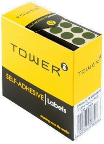 Tower C10 Self-Adhesive Colour Code 700 Labels, Green