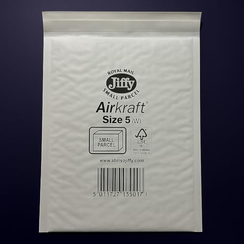 Image of Jiffy Airkraft White Bubble Mailer Size 5 360x290mm Box of 10