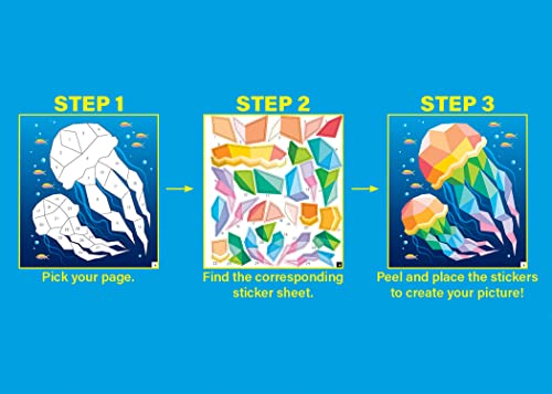 Image of Teacher Created Resources Ocean Life Modern Mosaics Stick to the Numbers (TCR10324)