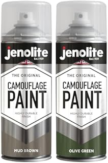 JENOLITE Army Olive Green Camouflage Paint | 400ml (RAL 6003) | Ideal for Model Making, Paintball, Airsoft, Military Vehicles