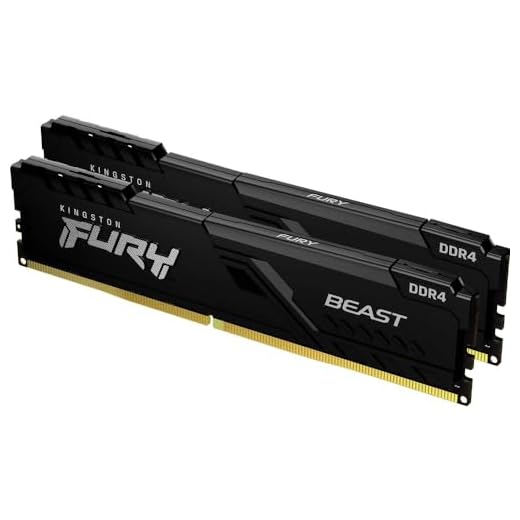 Kingston FURY Beast 32GB (2x16GB) 3200MHz DDR4 CL16 Desktop Speicher Kit mit 2 KF432C16BBK2/32