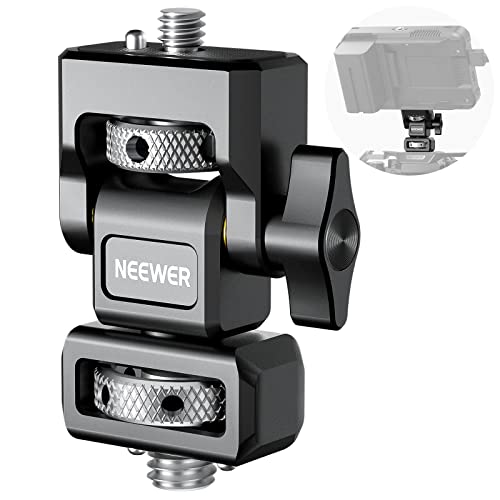 Image of NEEWER Camera Monitor Mount with 3 /8 inch ARRI Locating Thumbscrew, 1 /4 inch Screw for 5 inch & 7 inch Monitor Compatible with Atomos Ninja V, 360 Swivel 180 Tilt Damping Adjustable, Compatible with SmallRig, MA004