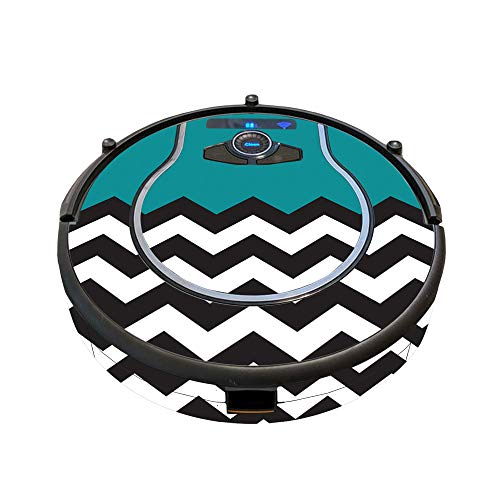 Image of MightySkins Skin Compatible with Shark Ion Robot 750 Vacuum Minimal Coverage - Teal Chevron | Protective, Durable, and Unique Vinyl wrap Cover | Easy to Apply, Remove | Made in The USA