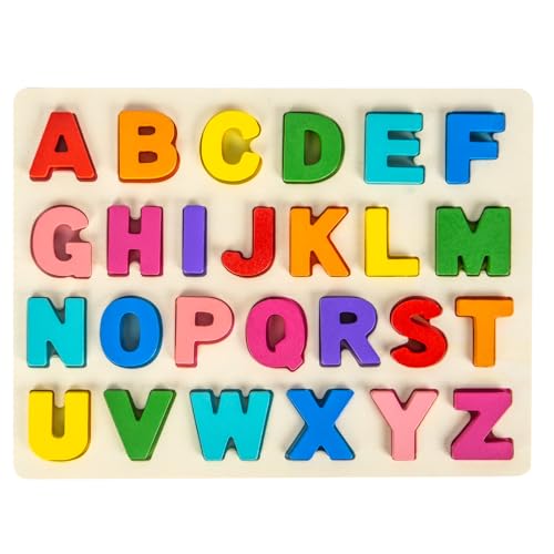 Attmu Alphabet Puzzles Wooden Puzzles for Toddlers Toy