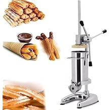 2l/3l Manual Churro Maker - Detachable Bucket, Stainless Steel Vertical Spanish Churrera Machine - 5 Molds, Commercial Spanish Churro Maker Machine 2L