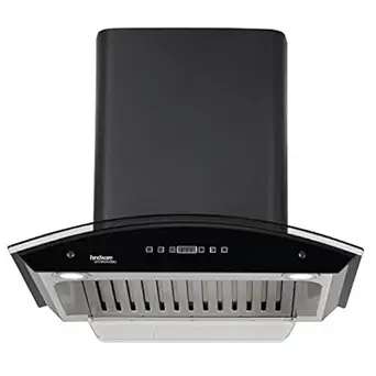 Hindware 60cm 1200 m3/hr Auto Clean Chimney (Nevio 60 Black, 1 Baffle Filter, Black)
