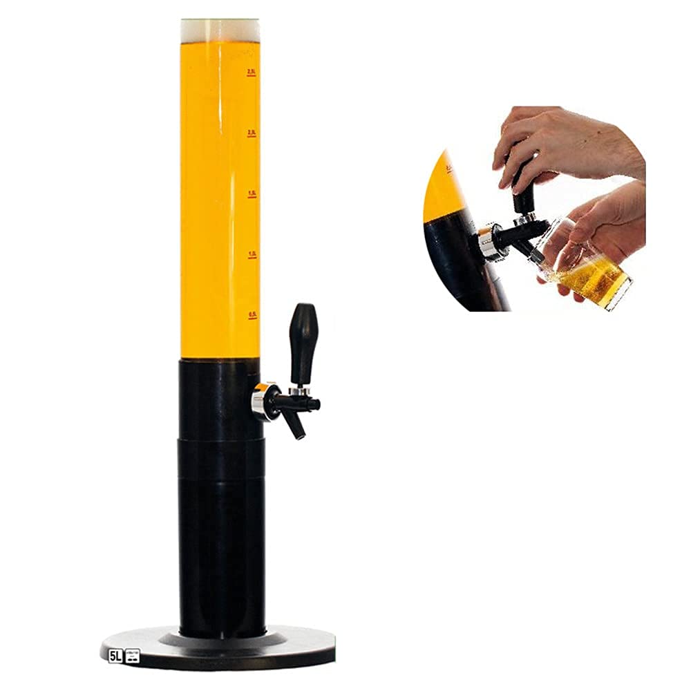 MU Bierturm, Bier Kass Dispenser Dispenser Mit 5,0 L Biergläsern Barrel Alkohol Weingießer Getränke Spender Bar Werkzeuge Für Home Xxxl