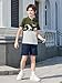Haloumoning Boys Short Sleeve Polo Shirt Kids Fashion Camo Color Block Shirt Summer Casual Tops Tees 5-14Y
