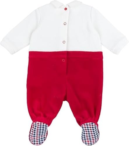 Chicco Baby-Jungen Tutina Natale in ciniglia Con piedino Bottone, Rosso Medio, 62