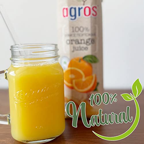 オレンジジュース 果汁100％ 無添加 agros ギリシャ産 紙パック 業務用 まとめ買い 濃縮還元 1000ミリリットル (x 12) 4枚目