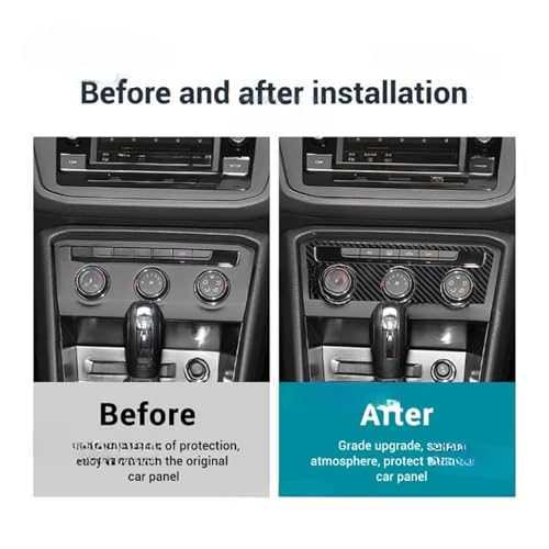 Commande climatisation Tiguan rayée - Masquez les défauts en carbone - 5