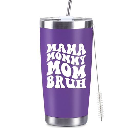 CUPLOOV Funny Purple Mom Tumbler